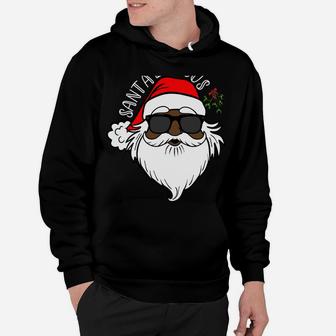 Mens Christmas Xmas African American Santa Claus Shirt Guys Sweatshirt Hoodie | Crazezy CA