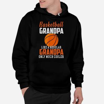 Mens Cool Mens Basketball Grandpa - Funny Basketball Grandfather Hoodie | Crazezy