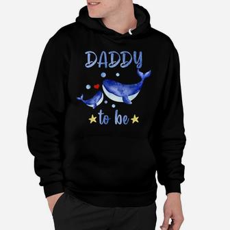 Mens Daddy To Be Whale Baby Shower Sea Animal Themed White Hoodie | Crazezy AU