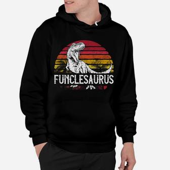 Mens Father's Day Gift For Uncle Funcle Saurus T Rex Funny Hoodie | Crazezy