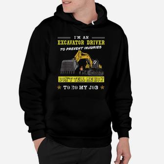 Mens Funny Gift For An Excavator Driver Excavator Dad Hoodie | Crazezy