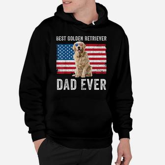 Mens Golden Retriever Dad American Flag Dog Lover Owner Christmas Hoodie | Crazezy