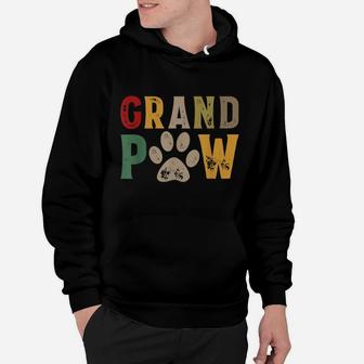 Mens Grand Paw Grandpa Dog Dad Grandpaw Puppy Lover Father's Day Hoodie | Crazezy CA