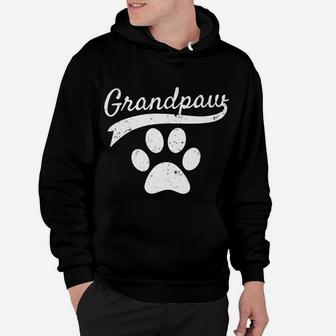 Mens Grandpaw Grand Paw Dog Lovers Grandpa Vintage Athletic Gift Hoodie | Crazezy UK