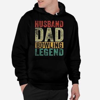 Mens Husband Dad Bowling Legend Father's Day Vintage Hoodie | Crazezy DE