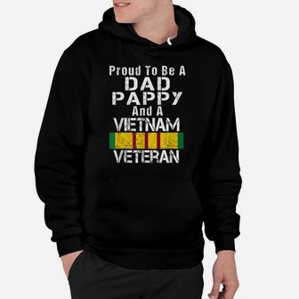 Mens Mens Proud Dad Pappy Vietnam Veteran Shirt Vintage Vet Gift Hoodie | Crazezy DE