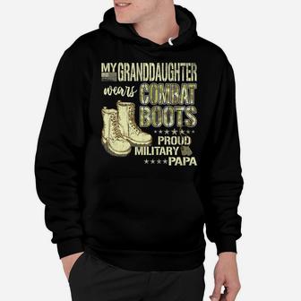 Mens My Granddaughter Wears Combat Boots Proud Military Papa Gift Hoodie | Crazezy AU