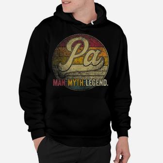 Mens Pa The Man Myth Legend Christmas Gift Grandpa Father's Day Hoodie | Crazezy