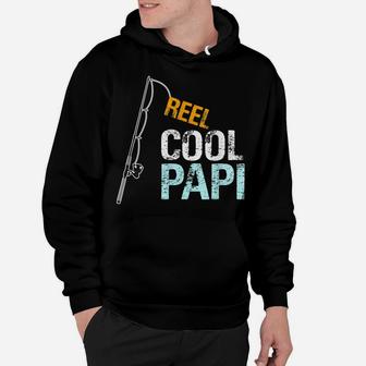 Mens Papi Gift From Granddaughter Grandson Reel Cool Papi Hoodie | Crazezy CA