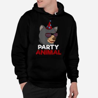 Mens Party Animal Funny Bear Birthday Hilarious Hoodie | Crazezy