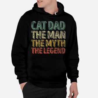 Mens Perfect Xmas Gift Papa Cat Dad The Man The Myth The Legend Hoodie | Crazezy