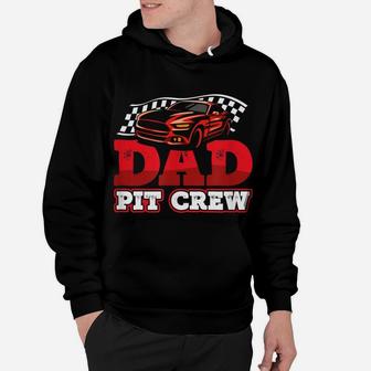 Mens Race Car Birthday Party Racing Family Dad Pit Crew Hoodie | Crazezy