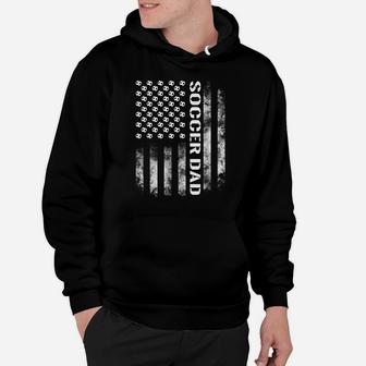 Mens Soccer Dad Funny Usa Flag Father's Day Gift Hoodie | Crazezy