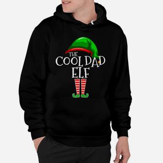 Mens The Cool Dad Elf Family Matching Group Christmas Gift Daddy Hoodie | Crazezy CA