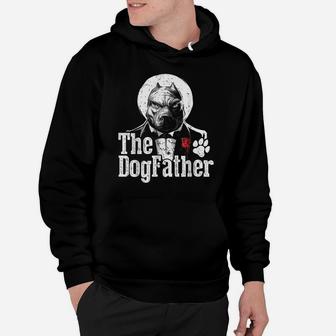 Mens The Dogfather Pitbull Dog Dad Hoodie | Crazezy