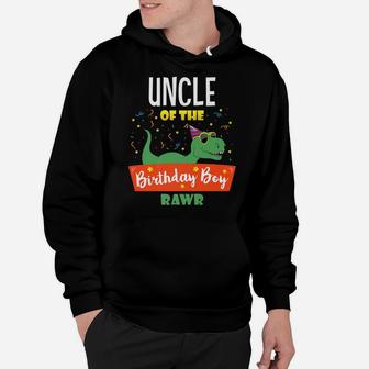 Mens Uncle Dinosaur Hilarious Birthday Boy Uncle Gifts Funny Hoodie | Crazezy UK