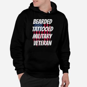 Mens Veterans Beards And Tattoos Tshirt - Patriotic Beard Shirt Hoodie | Crazezy