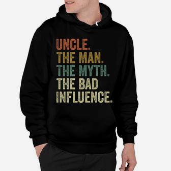 Mens Vintage Fun Uncle Man Myth Bad Influence Funny T-Shirt Hoodie | Crazezy CA