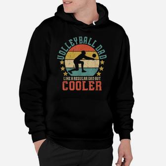 Mens Volleyball Dad Vintage Volleyball Player Father's Day Gift Hoodie | Crazezy
