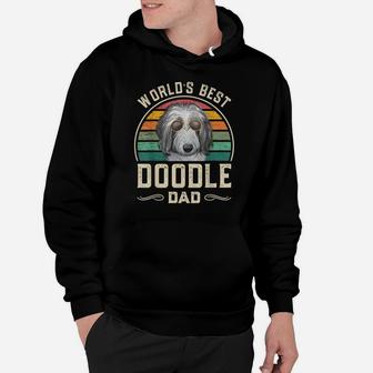 Mens World's Best Doodle Dad Vintage Sheepadoodle Dog Dad Hoodie | Crazezy UK