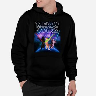 Meow Wars Cat Space Kitty Funny Gifts For Cats Lovers Hoodie | Crazezy DE