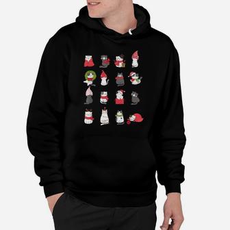 Meowy Cat Christmas Cute Santa Cats Lovers Hoodie | Crazezy