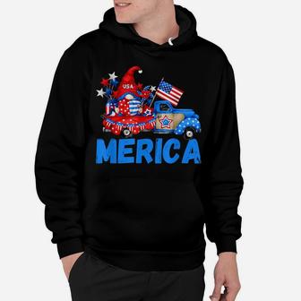 Merica Tee For Kids For 4Th Of July - Patriotic Truck Gnome Hoodie | Crazezy DE