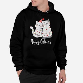 Merry Catmas Cats Christmas Couples Cat Lovers Xmas Hoodie | Crazezy UK