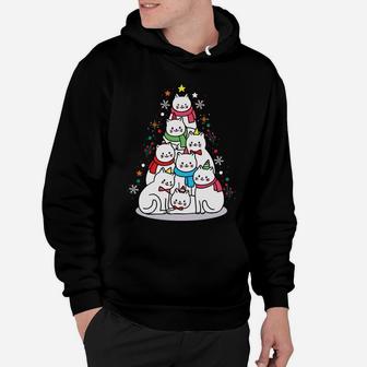 Merry Catmas Funny Cute Cats Lover Christmas Tree Gift Sweatshirt Hoodie | Crazezy