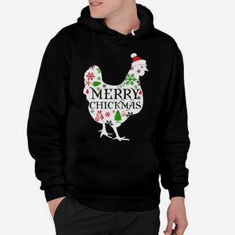 Merry Chickmas Santa Hat Chicken Lovers Christmas Gift Sweatshirt Hoodie | Crazezy DE