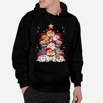 Merry Christmas Cat Kitten Tree Pet Lover Xmas Party Holiday Sweatshirt Hoodie | Crazezy CA