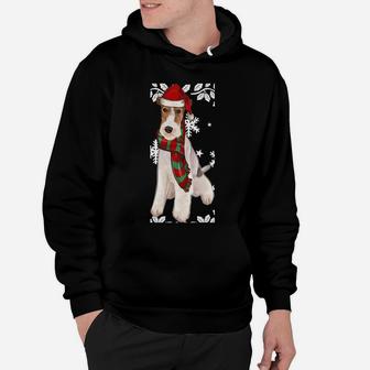 Merry Christmas Ornament Wire Fox Terrier Xmas Santa Hoodie | Crazezy AU