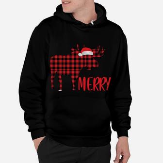 Merry Christmoose Family Christmas Pajamas Moose Sweatshirt Hoodie | Crazezy