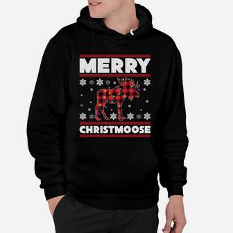 Merry Christmoose Sweatshirt Funny Moose Christmas Gifts Hoodie | Crazezy