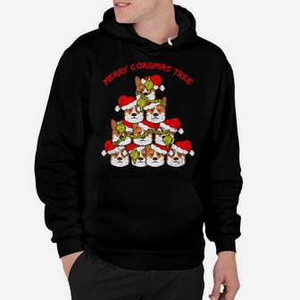 Merry Corgmas Corgi Dog Funny Ugly Christmas Tree Shirt Hoodie | Crazezy