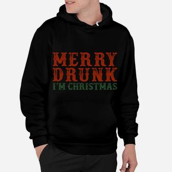 Merry Drunk I'm Christmas Drinking Wine Lover Hoodie | Crazezy