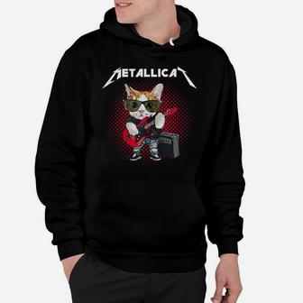 Metallicat Rock Music Funny Parody Cat Lovers Concert Hoodie | Crazezy AU