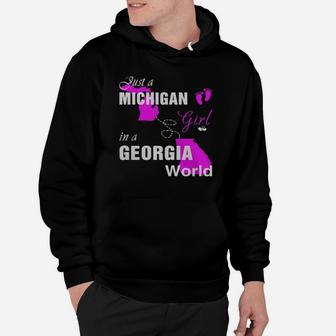 Michigan Girl In Georgia Shirts,michigan Girl Tshirt,georgia Girl T-shirt,georgia Girl Tshirt,michigan Girl In Georgia Shirts,georgia Girl Hoodie Hoodie - Thegiftio UK