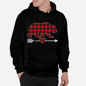 Mimi Bear Christmas Pajama Red Plaid Buffalo Family Gift Sweatshirt Hoodie | Crazezy
