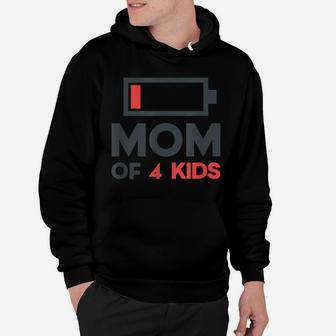 Mom Of 4 Kids Shirt Women Funny Mothers Day Gifts From Son Hoodie | Crazezy CA