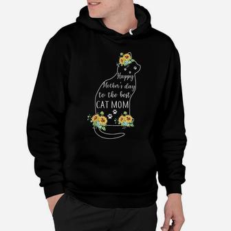 Mother Happy Mother's Day To The Best Cat Mom With Flower Hoodie | Crazezy DE