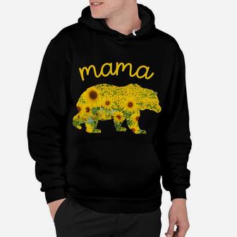 Mothers Day Christmas Floral Father Gift Mama Bear Sunflower Hoodie | Crazezy DE