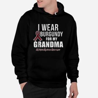 Multiple Myeloma I Wear Burgundy For My Grandma Hoodie - Thegiftio UK