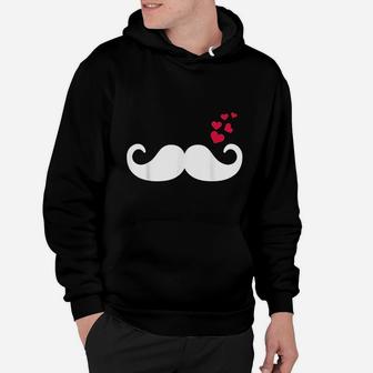Mustache Hearts Hoodie | Crazezy UK