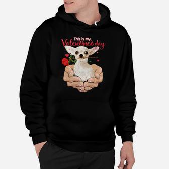 My Dog Chihuahua Is My Valentine For Dog Hoodie - Monsterry