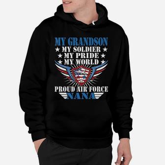 My Grandson Is A Soldier Airman Proud Air Force Nana Gift Hoodie | Crazezy AU