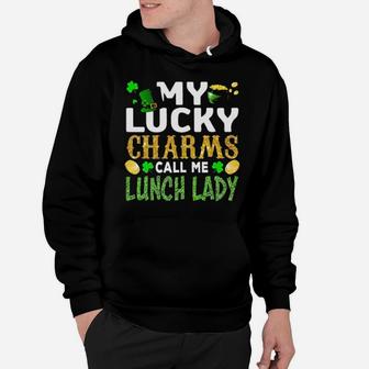 My Lucky Charms Call Me Lunch Lady St Patricks Day Shamrock Hat Golden Coin Irish Hoodie - Monsterry UK