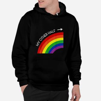 My Other Half Gay Couple Rainbow Pride Cool Lgbt Ally Gift Hoodie | Crazezy UK
