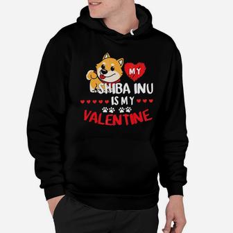 My Shiba Inu Is My Valentine Dog Lover Hoodie - Monsterry