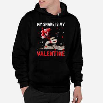 My Snake Is My Valentine Animals Lover Gifts Hoodie - Monsterry
